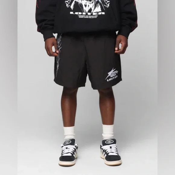 Loiter Cyber Beach Shorts Black - Picture 2 of 6